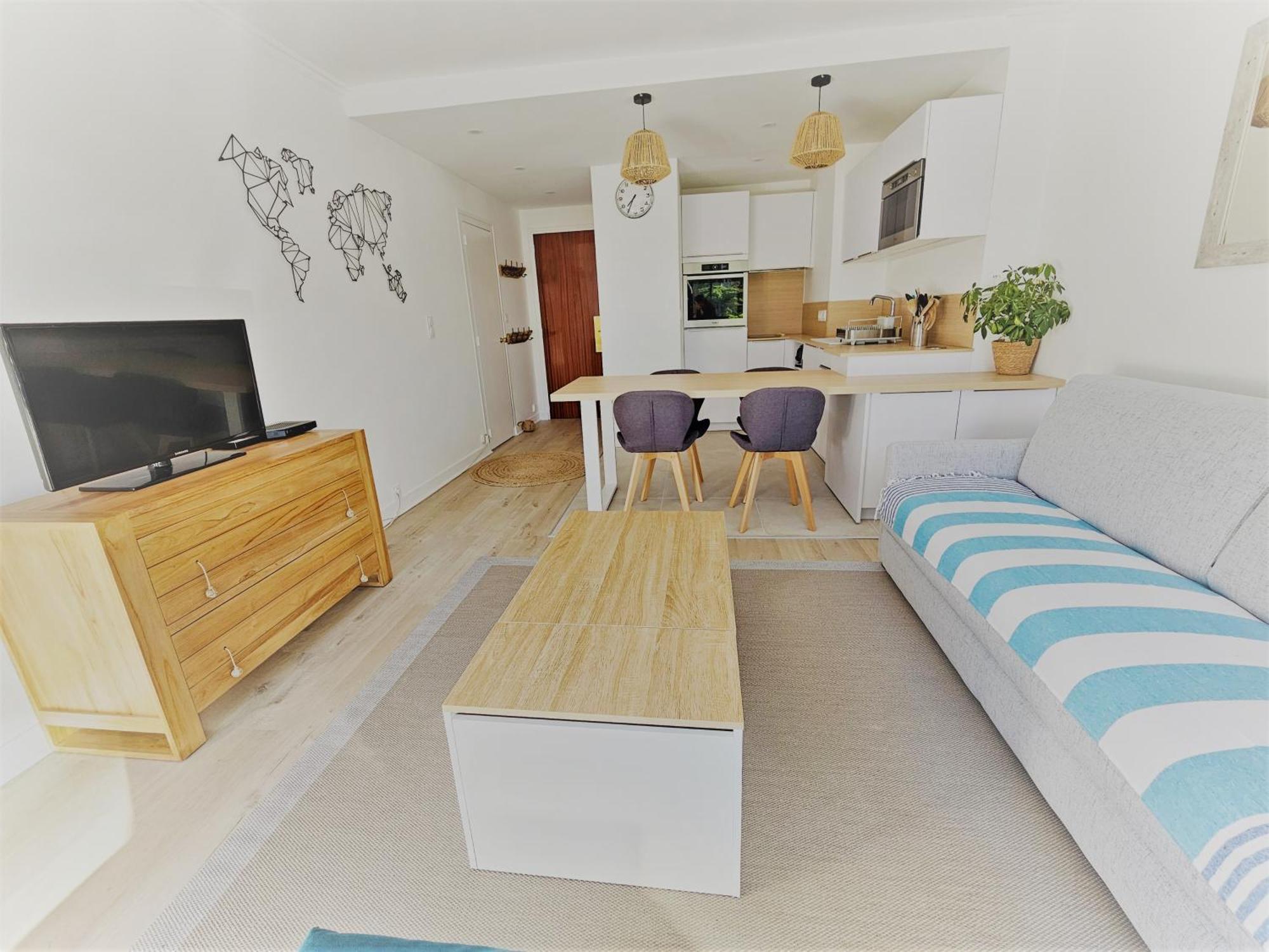 Le Capitole - Studio Plage Benoit Dans Residence Face Mer La Baule エクステリア 写真